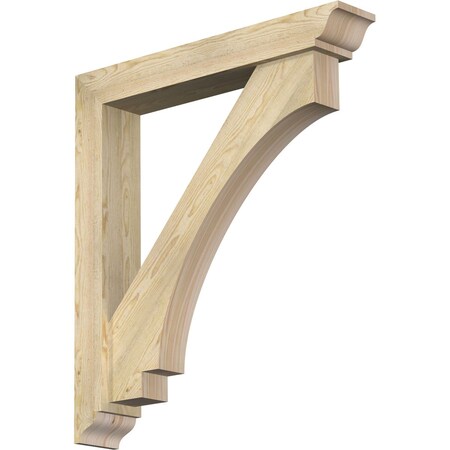 Ekena Millwork Imperial Traditional Rough Sawn Bracket w/ Offset Brace, Douglas Fir, 6"W x 36"D x 40"H BKT0604X36X40IMP01RDF